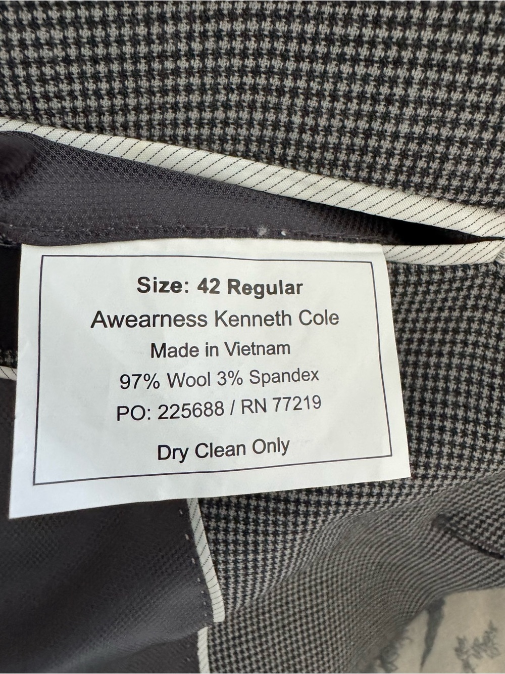 Kenneth Cole Gray Micro-Pattern Two-Button Sport Coat - Picture 2 of 4